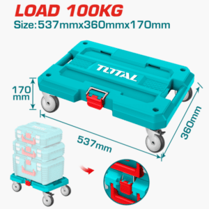 PLATAFORMA C/RODINES P/CAJAS TOTAL 53X36X17CM THTWB61001