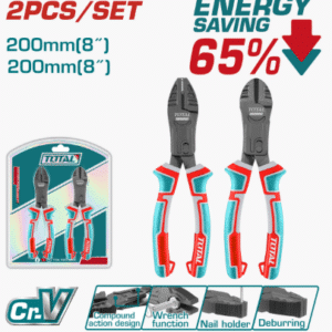 JUEGO DE ALICATES TOTAL 2PCS 8″ 65% AHORRO ENERGIA, THT2CK221SP