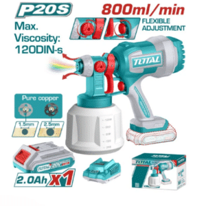 HE/PISTOLA ALTA TOTAL 20V 1BAT FRASCO PLAST UTSGLI20042